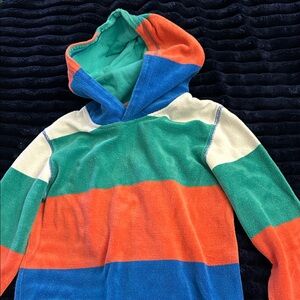 Mini Boden Multicolor Striped Kids Terry Swim Coverup